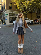 LIZAKOSHT  -  Casual Solid Color Lapel Women's Coat Elegant Long Sleeved Pocket Single Breasted Jacket Autumn Warm Commuting Ladies Streetwear